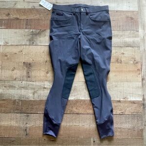 Winston Equestrian Men's Breech Riding Pants Gray MEDIUM NEW SAMPLE